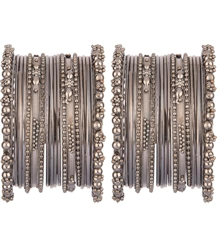 Amazon.com: I Jewels Silver Oxidized Indian Wedding Bollywood